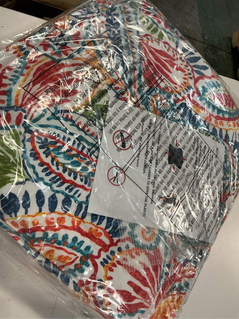 Condition photo showing New/Like New for jmgbird outdoor cushion tufted pillow, deep seat outdoor chair cushion set 22"x22" patio cushions for outdoor furniture paisley patten 22"×22"