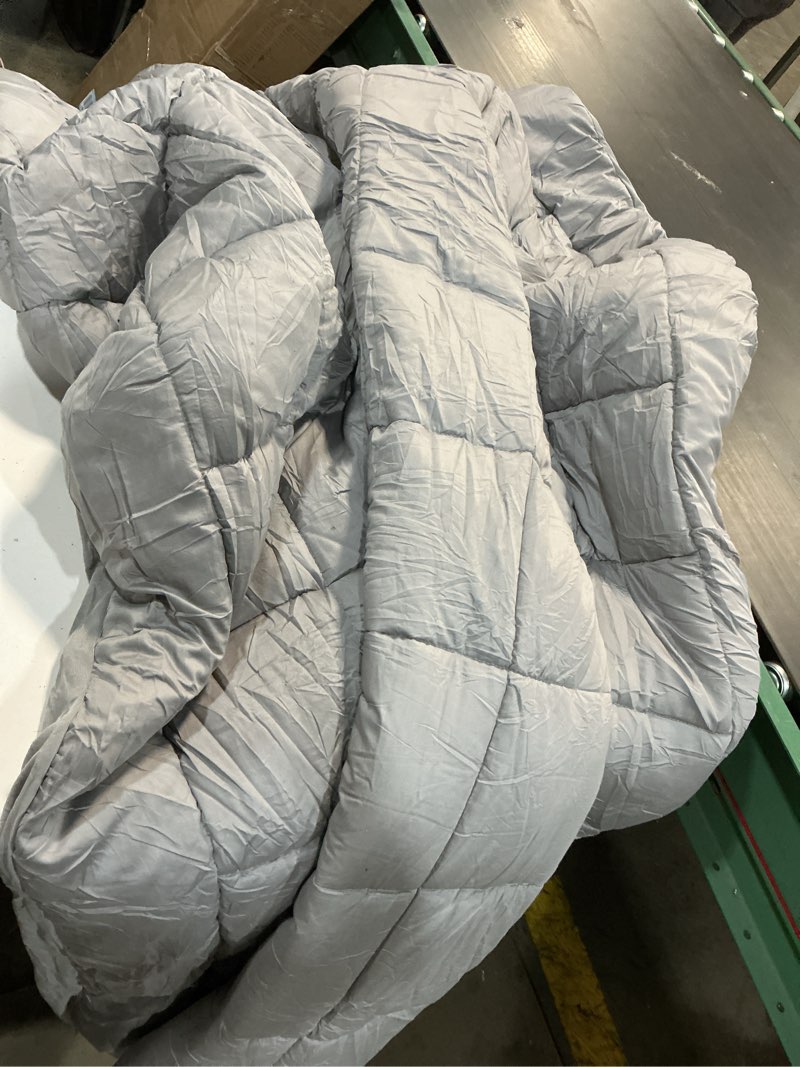 Condition photo showing As Is for (Similar)Queen Mattress Pad Waterproof - Ergonomic Quilted Fitted Queen Mattress Topper, 5-Layers Noiseless Washable Mattress Protector Cover with 8\"-21\" Deep Pocket (Grey, 60x80) Grey Queen