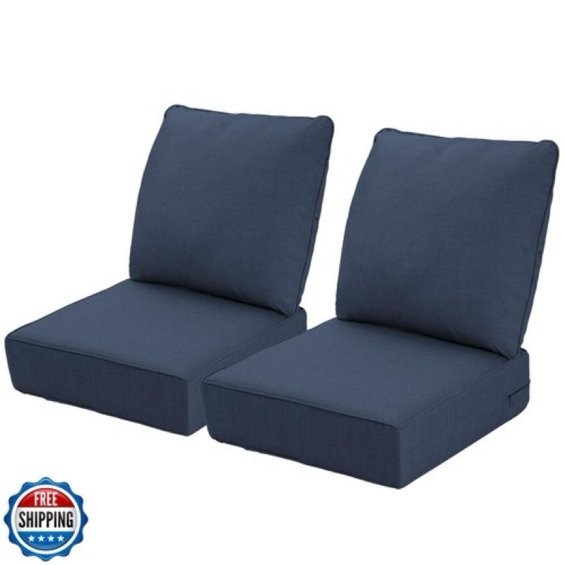 Naga Bahna Outdoor Deep Seat Cushions Set of 2 for Patio Furniture, Waterproof & Fade Resistant Repl