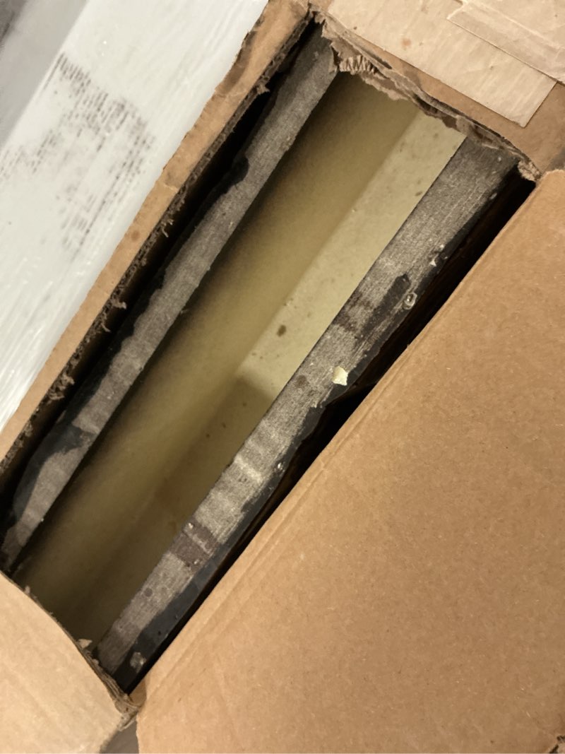 Condition photo showing Good Condition for Heritage Timber Reclaimed Axed Cut Faux Wood Beam, 3-Sided (U-Beam), 3 1/2"W x 3 1/2"H x 72"L, Kona Brown Finish