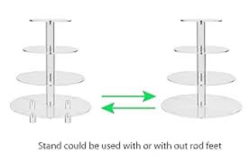 Large 4 Tier Acr… Décor, With Rod Feet (4RF)