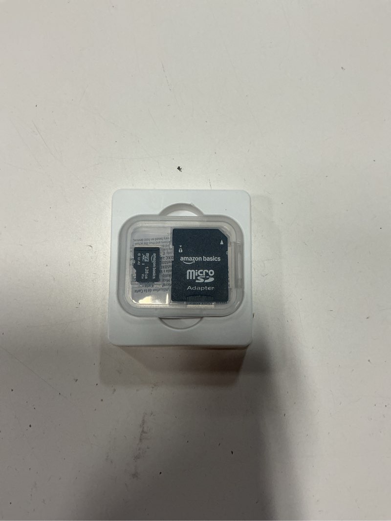 Condition photo showing Good Condition for Amazon Basics Micro SDXC Memory Card with Full Size Adapter, A2, U3, Read Speed up to 100 MB/s, 128 GB, Black 128GB