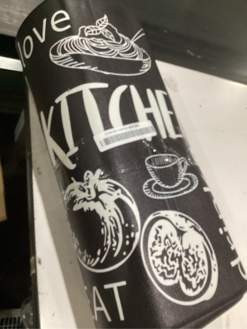Condition photo showing Good Condition for kitchen rules kitchen similar  to  rug 2 piece set, brown and white farmhouse home decor non-slip floor mats, washable microfiber runner carpet 17\"x47\"+17\"x30\" dark brown 1'5\" x 3'11\" (rectangular)