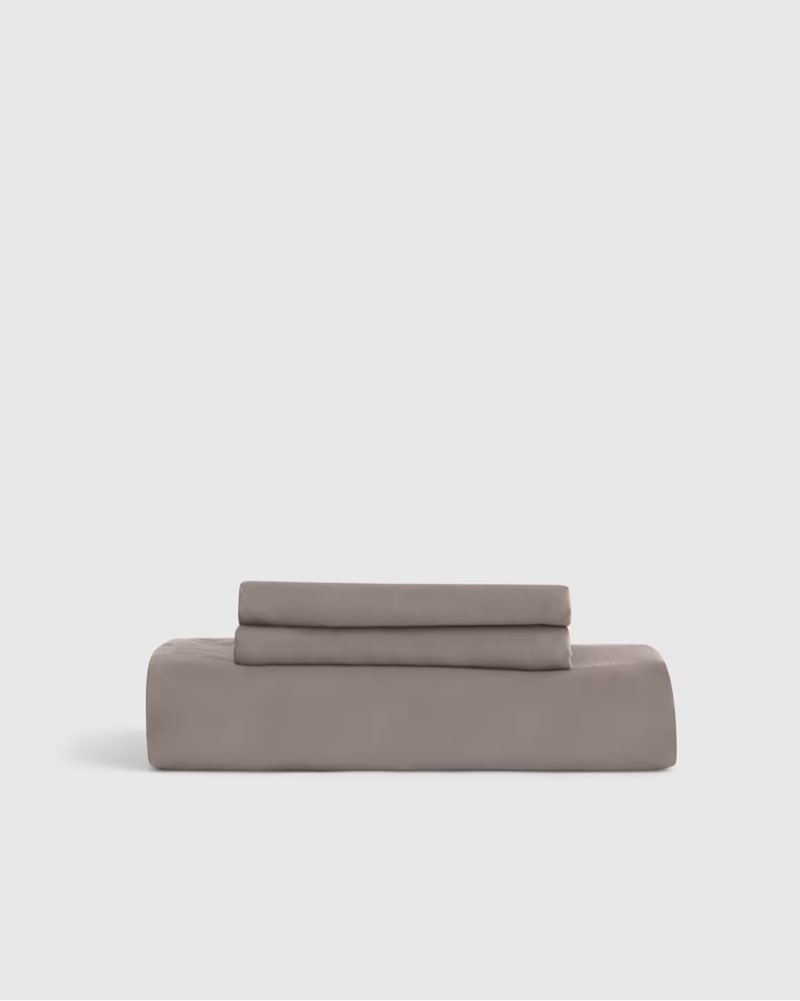 quince bamboo fitted sheet set queen stone