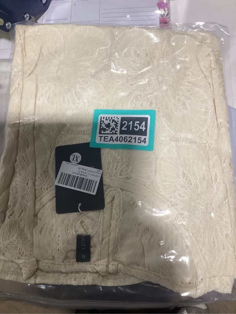 Condition photo showing New/Like New for Women's Long Sleeve Eyelet Shirts Lace Embroidered Blouses Dressy Casual 2026 Fall Fashion Tops Beige X-Large