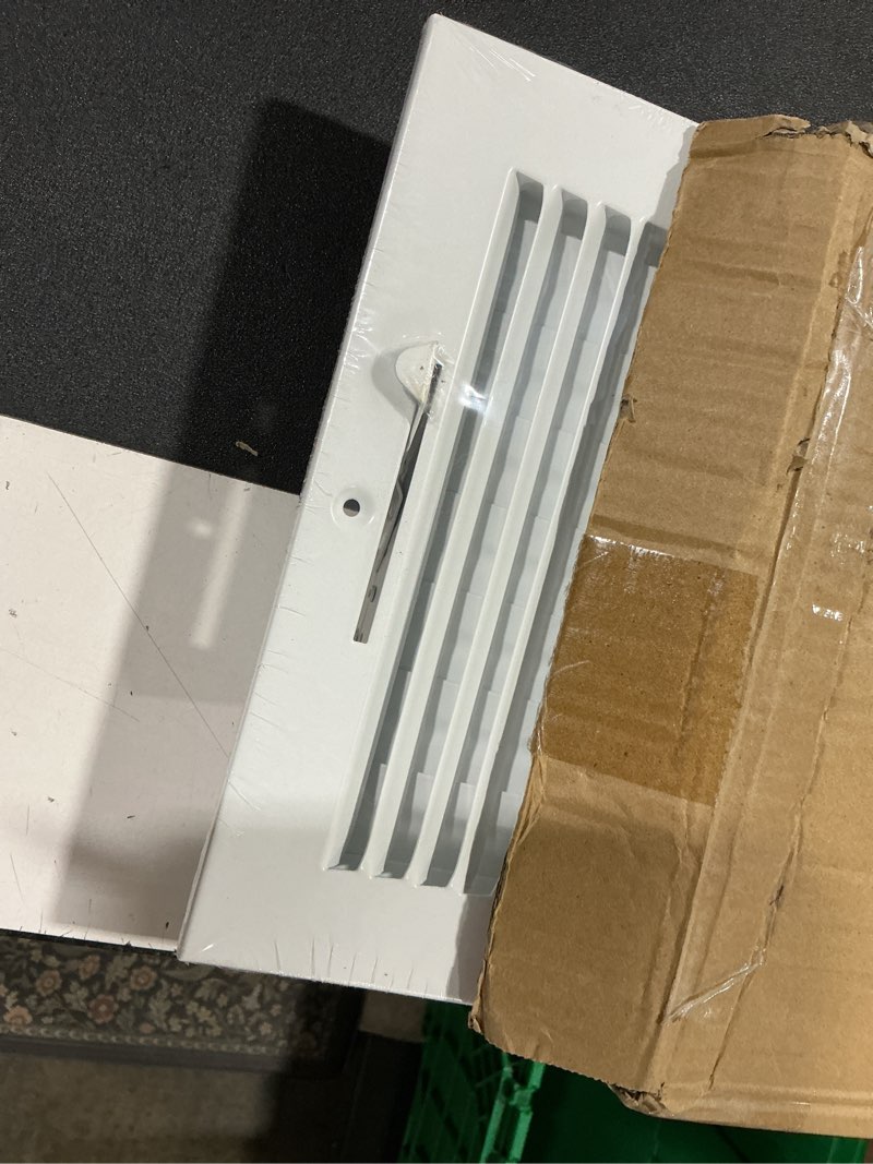 Condition photo showing Good Condition for 24x8 vent register [duct opening], vent covers for home ceiling, two-way ventilation register, adjustable solid steel wall register vent cover (24"w x8"h [duct opening])