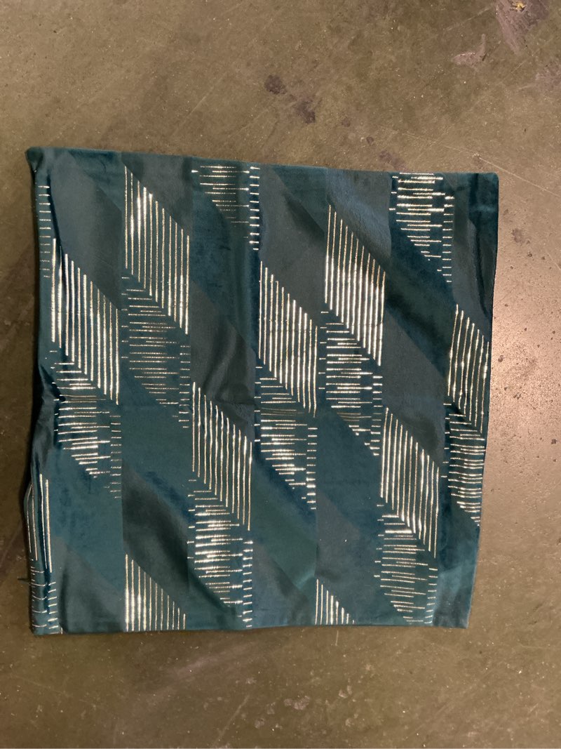 Susex Square Pillow Cover Color: Teal 18 x 18”