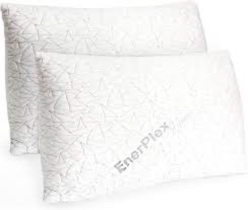 EnerPlex Queen Size Memory Foam Pillows - Pack of 2 - Adjustable Fill for Sleeping w/Extra Stuffing - Machine Washable Firm Cushioning King