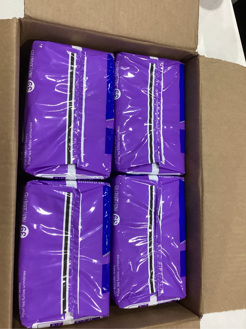 Condition photo showing New/Like New for always discreet adult incontinence pads for women, drier, 5 drop long length, heavy absorbency, pads for bladder control management, bladder leaks, & postpartum pads, 156ct long 156