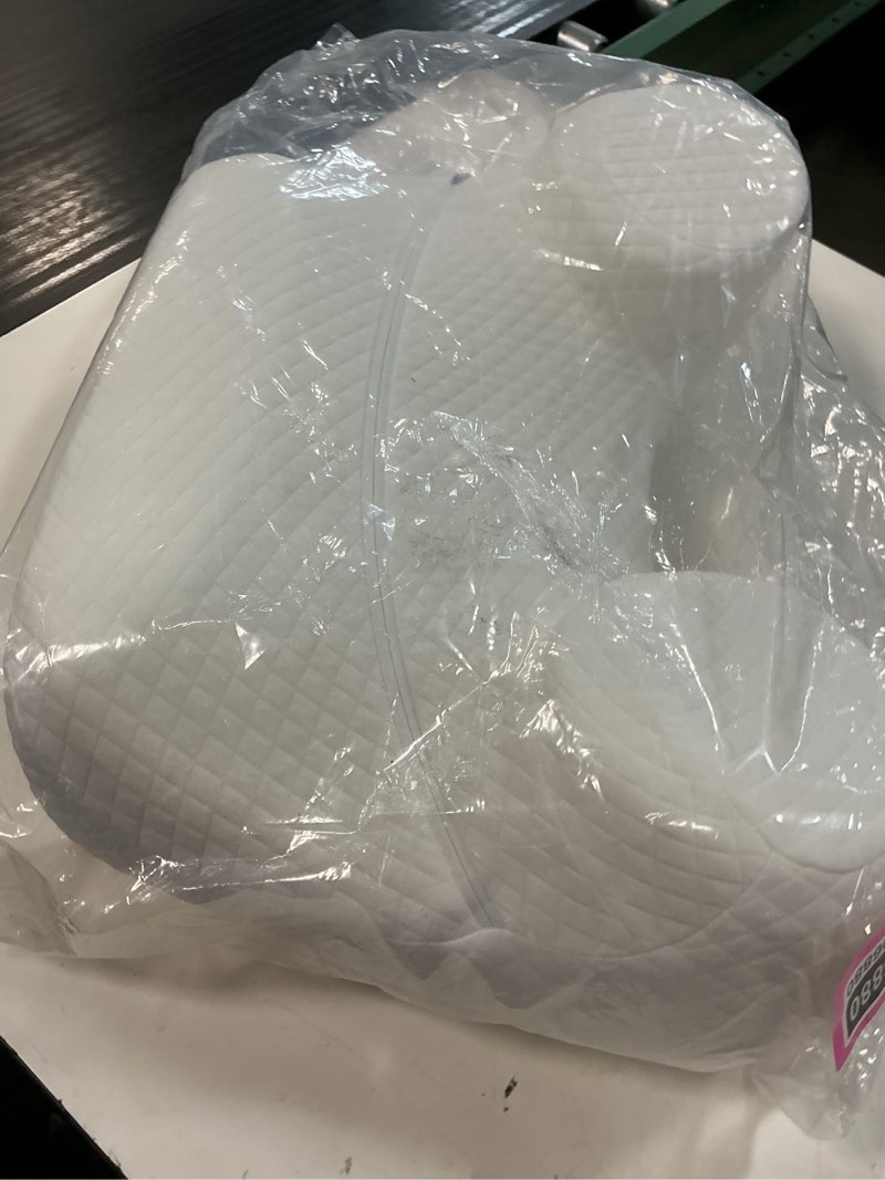 Condition photo showing Good Condition for side sleeping pillow with arm holes, slow rebound memory foam arm pillow for comfortable neck and shoulder support, multi-position sleeping pillow for side back stomach sleepers