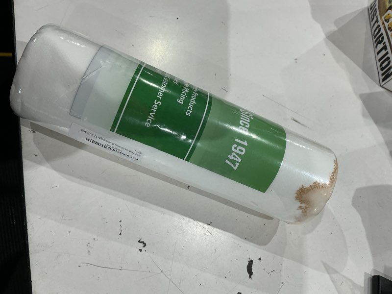 Condition photo showing As Is for h.b.i. products no show mesh machine embroidery stabilizer white invisible cut away medium weight 12" x 25 yards 12" x 25 yd