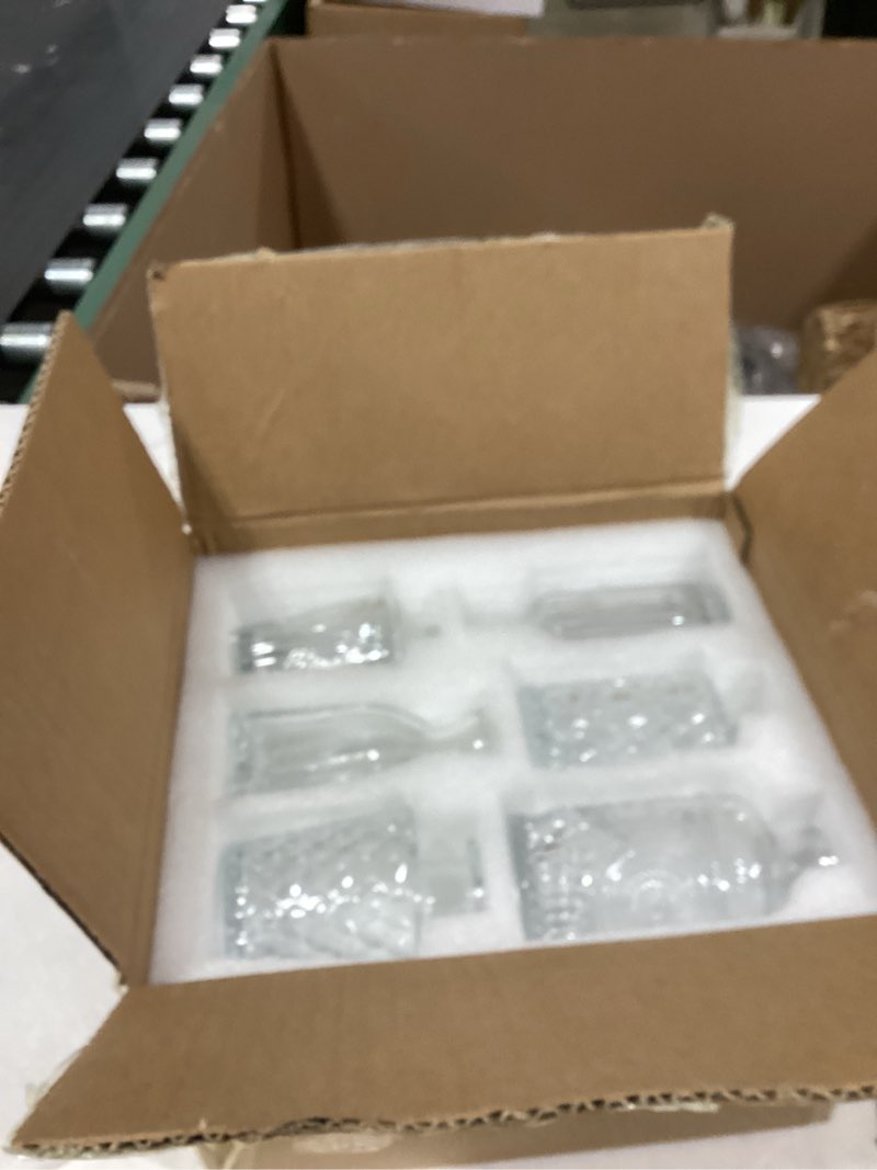 Condition photo showing New/Like New for 12pcs glass bud vase set, small clear flower vases for centerpieces in bulk, mini vintage vase for wedding, home,table decoration clear 12pcs