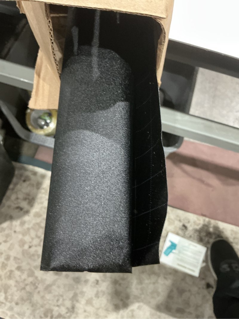 Condition photo showing As Is for velimax static cling total blackout window film privacy room darkening window tint black window cover 100% light blocking no glue (35.4 x 78.7 inches) black 35.4 x 78.7 inches