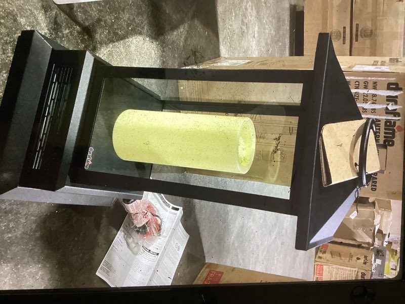 Condition photo showing Good Condition for 1,500-watt electric lantern infrared quartz space heater with remote control in black