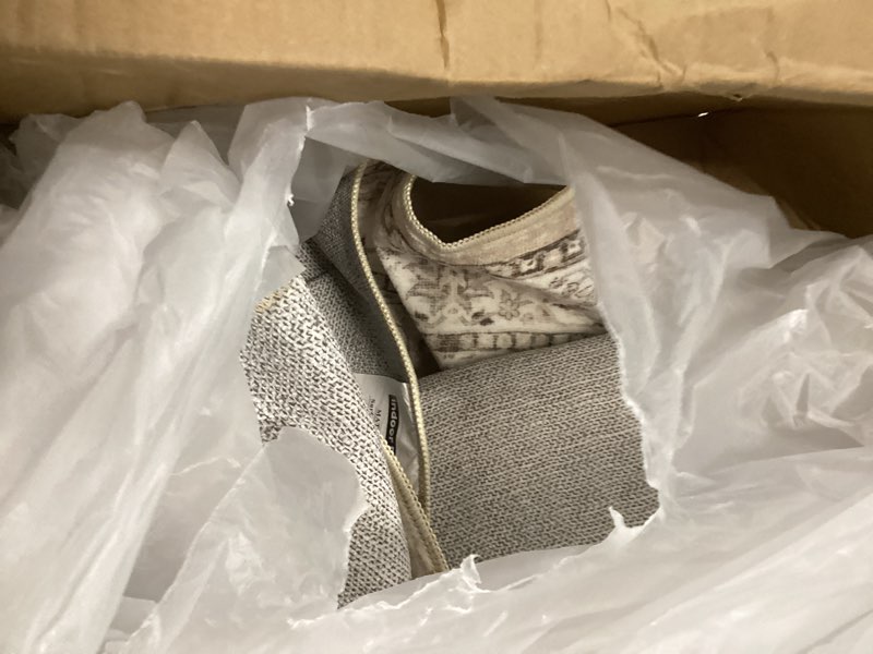 Condition photo showing Good Condition for Hallway Washable Runner Rug - 2'6x12 Kitchen Rugs Entryway Rug Runner Vintage Soft Floor Mat Non Slip Indoor Farmhouse Carpet for Bathroom Living Room Bedroom (2'6''x12', Beige) 2'6" x 12' (Rectangular) Beige