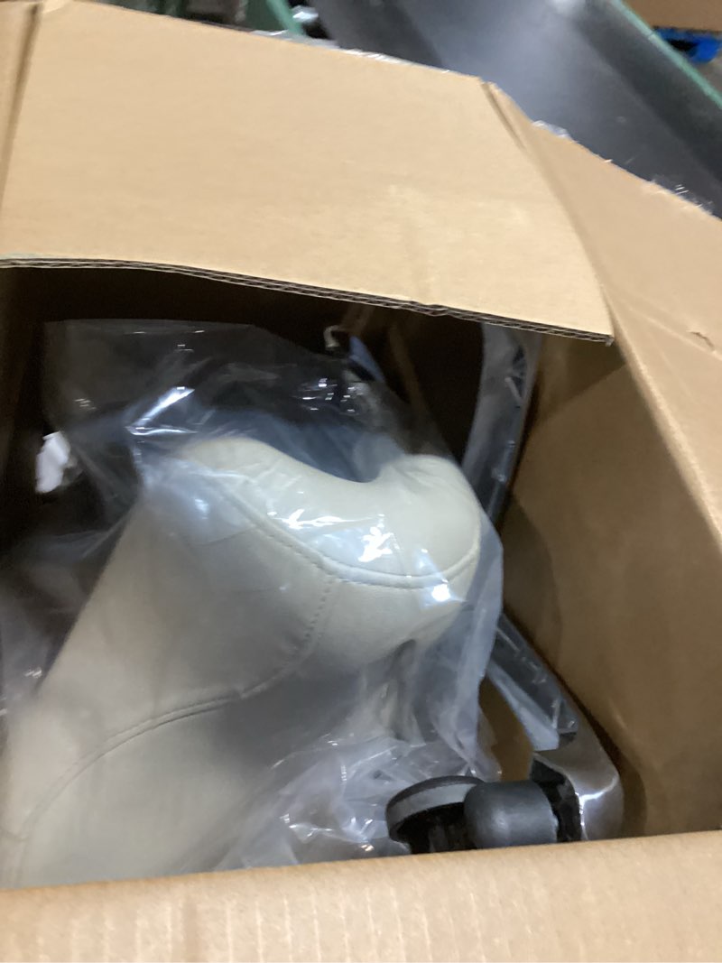 Condition photo showing New/Like New for Saddle Stool with Wheels, Height Adjustable Ergonomic Rolling Saddle Chair for Salon Tattoo Shop Spa Home Dentist Clinic, Beige Saddle Stool