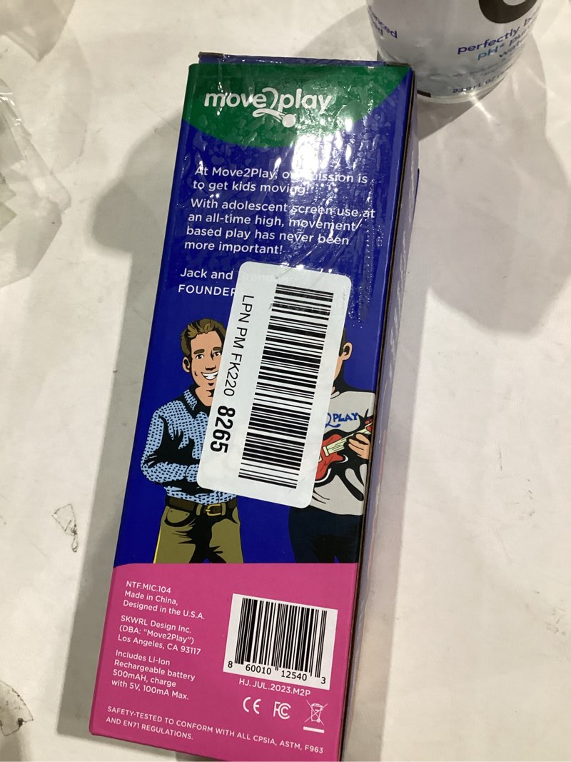 Condition photo showing Good Condition for Move2Play, Kids Karaoke Microphone | Includes Stickers & Bluetooth | Kids Birthday Gift | Toy for All Ages 2, 3, 4, 5, 6+ Year Old Girls, Boys & Toddlers (White/Pink)