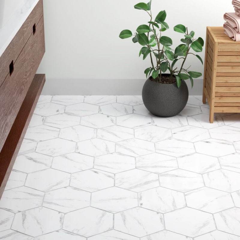 6\" x 7\" Stone Composite Peei & Stick Mosaic Tile. 1 box of 50 pieces