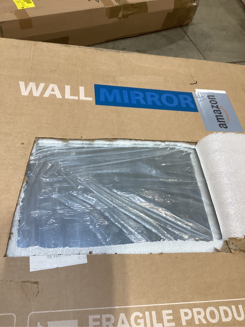 Condition photo showing New/Like New for led bathroom mirror 42 inch round bathroom mirror with lights, circle wall mirror with 3 colors brightness, anti-fog for bathroom vanity, entryway living room white 42"x42"