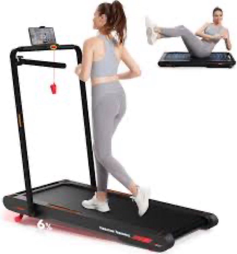 Sperax Walking Vibration Pad Treadmill with 10% 10-Level Auto Incline,Under Desk Treadmill with Hand