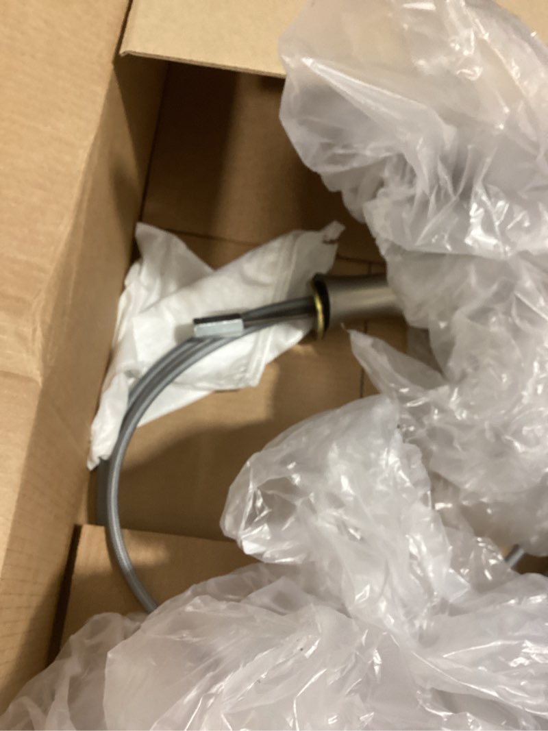 Condition photo showing Good Condition for Moen 84346SRN Karis Spot Resist Brushed Nickel One-Handle Single Hole Bathroom Sink Faucet with Optional Deck Plate