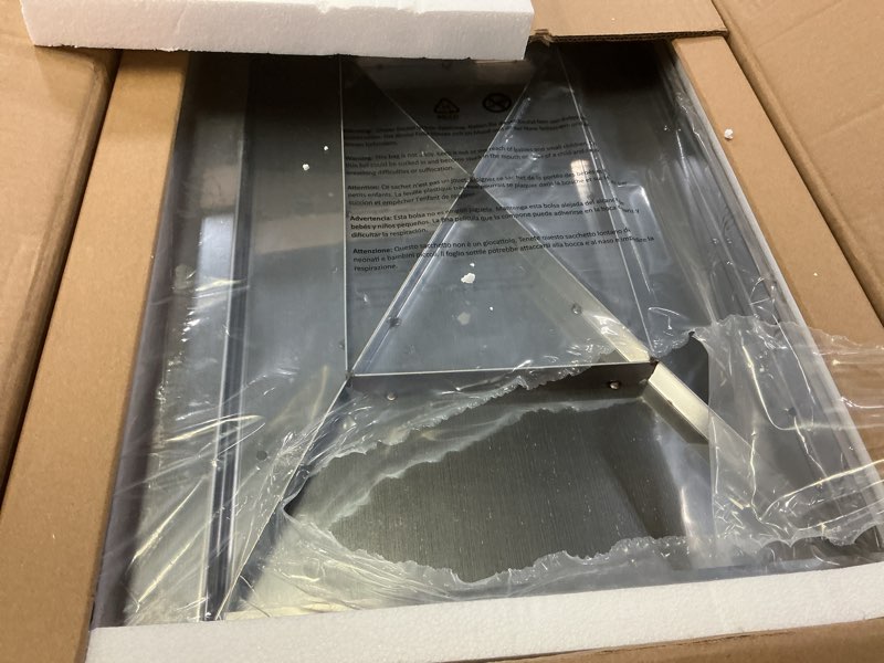 Condition photo showing Good Condition for onlyfire stainless steel bbq griddle, outdoor flat top griddle pan with grease groove and handles for gas and charcoal grills, 25”x16” 25" x 16" x 2.8"
