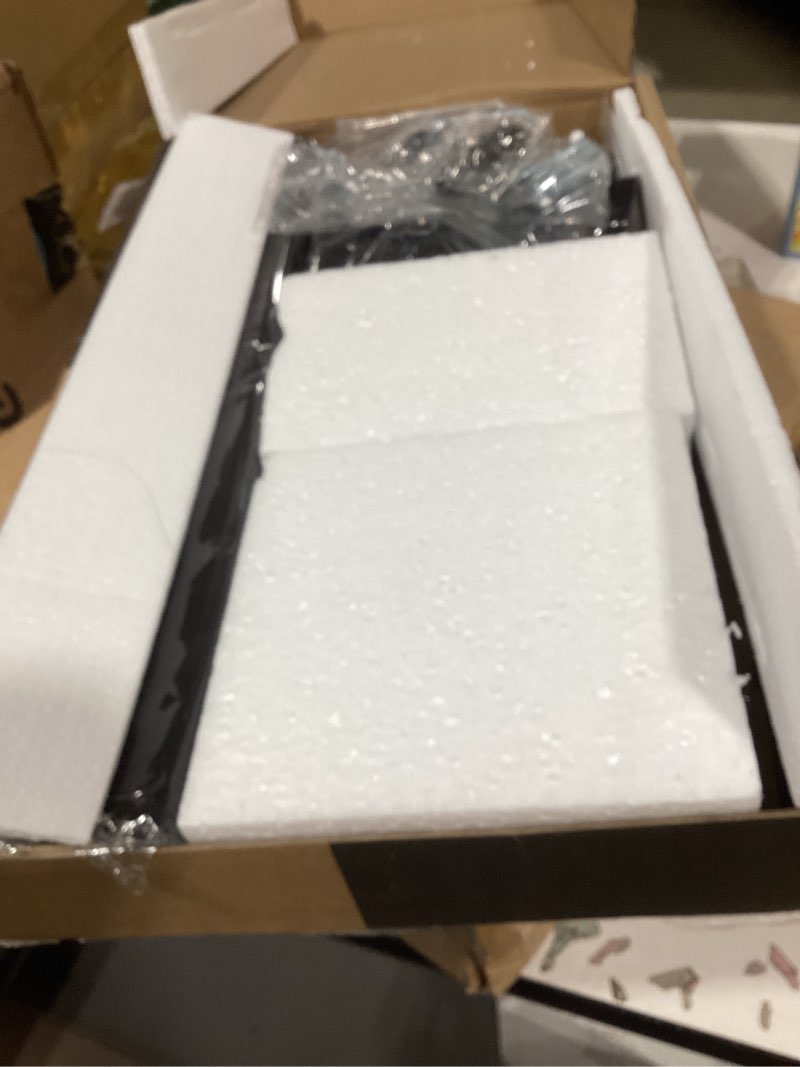 Condition photo showing As Is for universal swivel tv /table top tv stand for 19 to 43 inch tvs with 90 degree swivel, 4 level height adjustable, heavy duty tempered glass base, holds up to 99lbs ht02b-001 13 x 9 x 19.5 inches (for 19"-43" tvs)