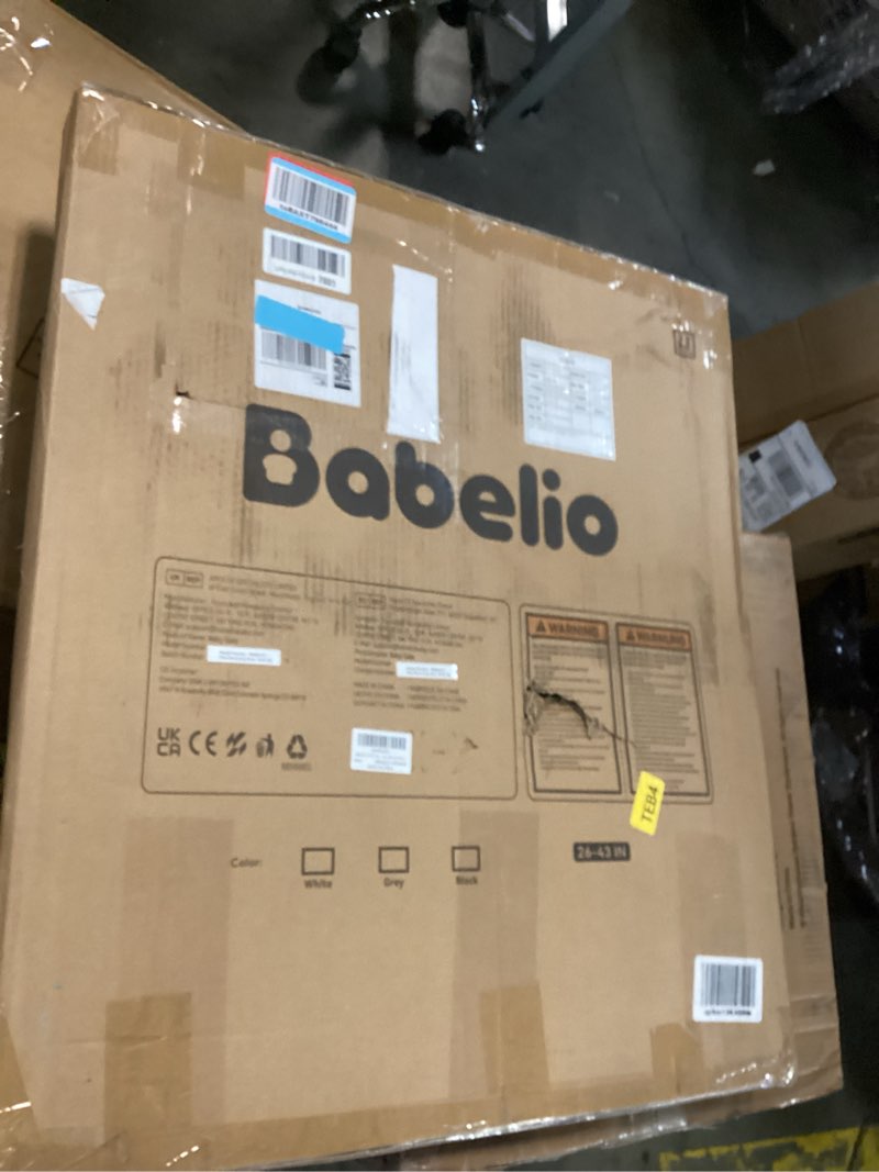 Condition photo showing Good Condition for Babelio Baby Gate for Stairs & Doorways, 26-43" W 28" H No Bottom Bar| Easy Installation| One-Handed Operation| Auto-Close| Hardware Mount (Drill Needed) Safety Dog/Pet Gate (Brown Wood Pattern)