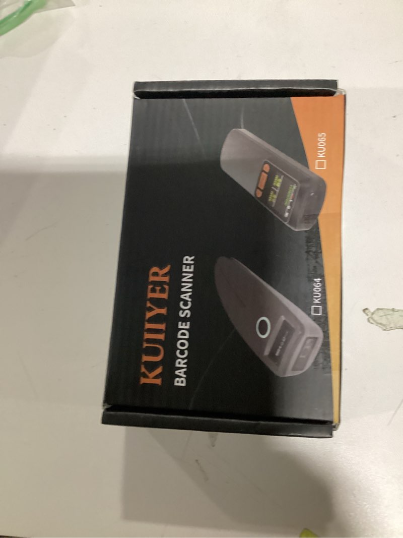 Condition photo showing New/Like New for KUIIYER Mini Bluetooth Barcode Scanner, Wireless 2D QR 1D Bar Code Scanners with LCD Screen Display & Setting Keypad & AI Voice, Small Portable Handheld Barcode Reader for Smart Phone, Computers & POS