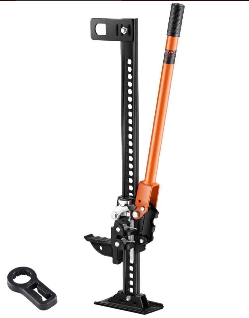 VEVOR Farm Jack, 33" Utility High Lift Farm Jack, 3.18 Ton (7,000 lbs) Capacity Ratcheting Off Road Utility Jacks, Heavy-Duty Lift Jacks with 5.12"-28" Lifting Range for Tractor, Truck, SUV