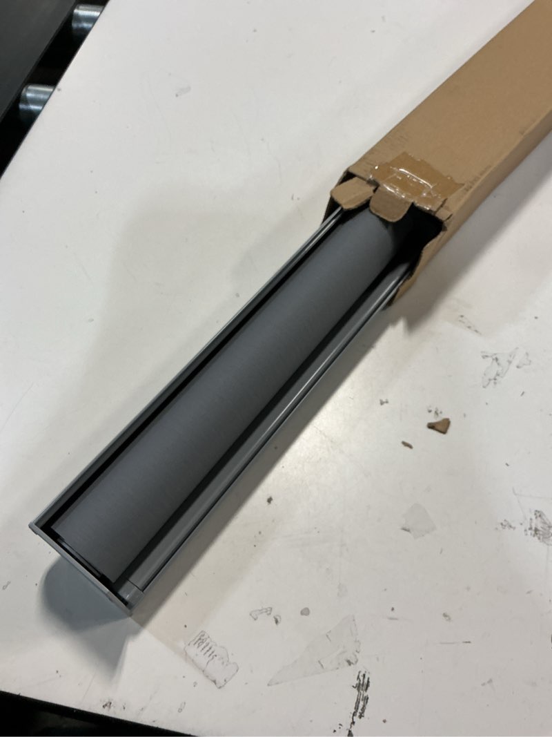 Condition photo showing Good Condition for ChrisDowa Cordless Blackout Roller Shades for Windows, Striped Free-Stop Window Blinds with Privacy, Thermal Insulated Window Shades for Home, Office and Door. Grey, 20" W x 72" H 20"W x 72"H Grey