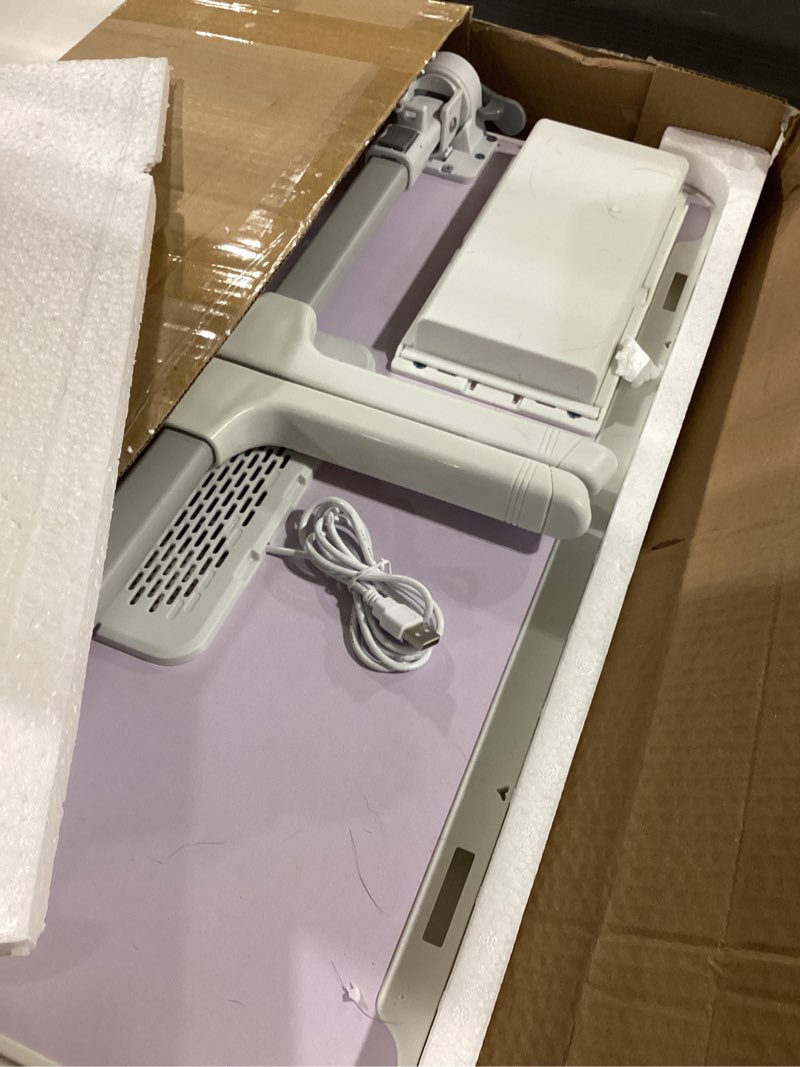 Condition photo showing As Is for iXTRA Laptop Lap Desk with Cooling Fan - Adjustable with Light, USB, Storage Drawer - Folding Bed Desk,22.04"*12.59",Black Black,56-32cm