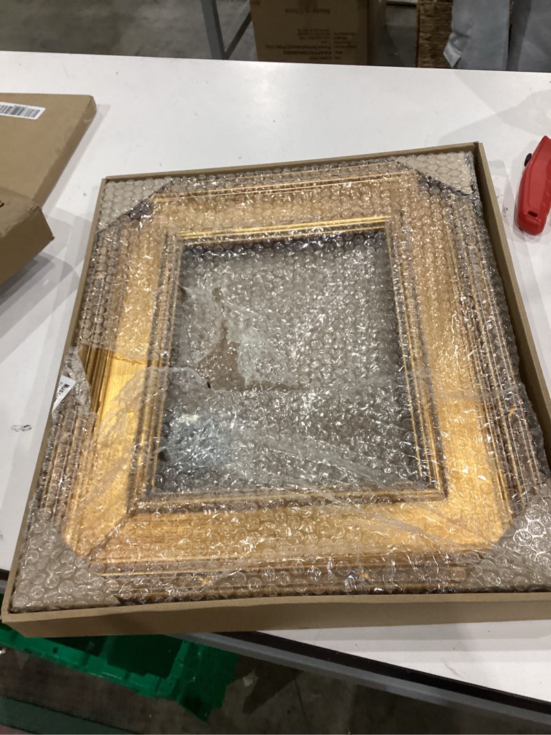 Condition photo showing Good Condition for creative mark museum plein aire ornate picture frame - 9x12 - gold leaf - pack of 1, high-end antique style frames - open back with no glass or backing