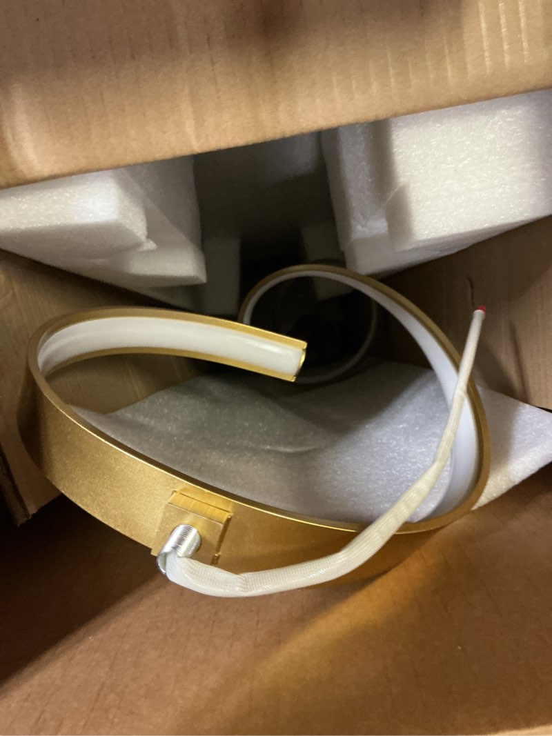 Condition photo showing Good Condition for 48W Floor Lamps for Living Room, LED Modern Floor Lamp, Spiral Floor Lamps with Remote Control, Gold Tall Lamp 3-Color Dimmable Standing Floor Lamp for Living Room Bedroom Office Dining Room