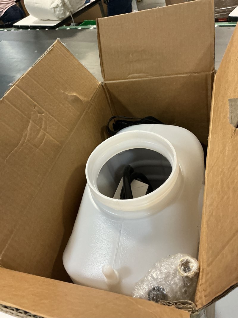 Condition photo showing New/Like New for vevor battery powered backpack sprayer, 0-90 psi adjustable pressure, 4 gallon tank, back pack sprayer with 8 nozzles and 2 wands, 12v 8ah battery, wide mouth lid for weeding, spraying, cleaning