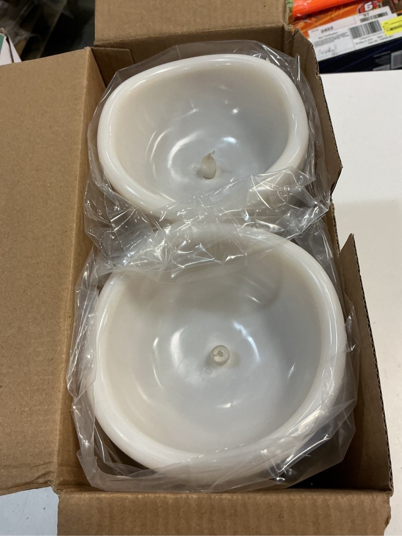 Condition photo showing Good Condition for homemory 12" x 5" large waterproof outdoor flameless candles with remote control and timer, battery operated flickering led pillar candles for outdoor larterns, porch, long lasting, set of 2 ivory white 5"x 12"