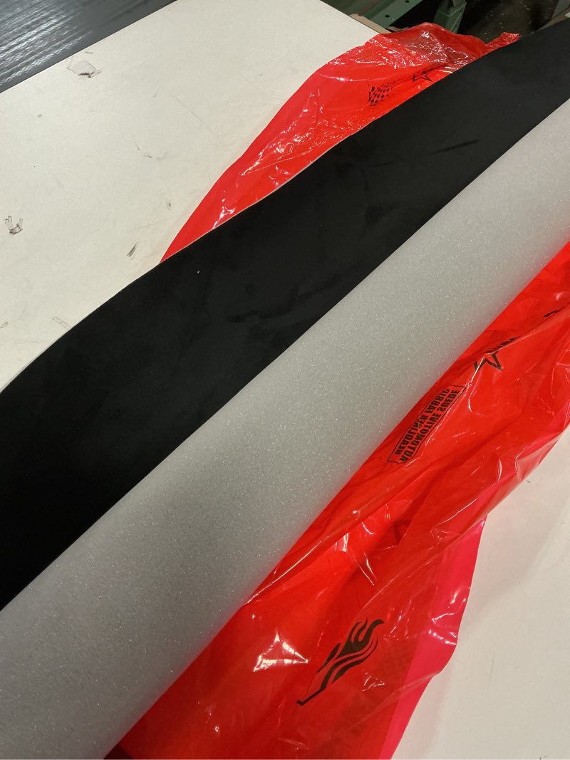 Condition photo showing Good Condition for Suede Auto Headliner Fabric 54" L × 60" W with Foam Backing - Black Interior Replacement Material for Car/Truck/SUV/RV Roof, Tube Packaging - Home Repair/DIY Headliner Material Black 54"L×60"W