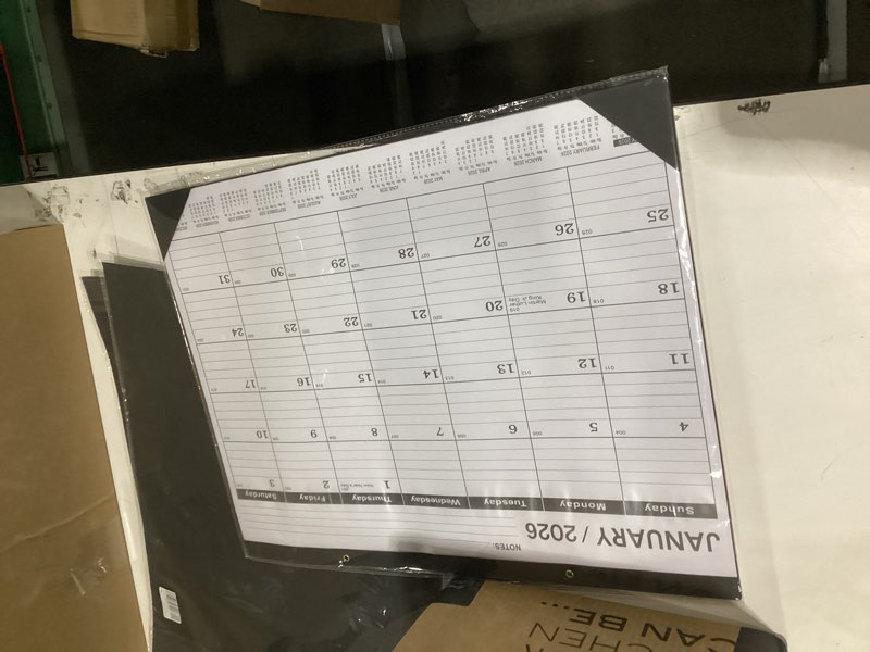 Condition photo showing New/Like New for Desk Calendar 2026(January 2026 - June 2027)?2026 Desk Calendar Large 22 x17?2026 Calendar,Classic Black,Large Calendar 2026-2027 with Plastic Cover 2026-2027-JAN-1PCS