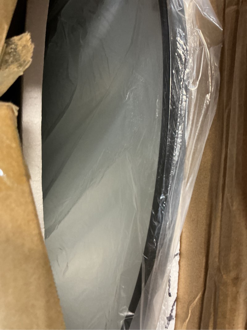 Condition photo showing New/Like New for arched mirror, 24’’x40’’ black arch mirror for bathroom, arched bathroom mirror with frame, modern wall mounted mirror for over sink mantle bedroom vanity living room entryway black 40"l x 24"w