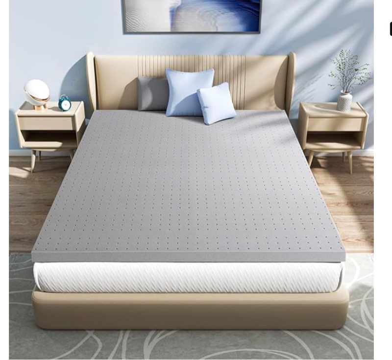 Maxzzz 4 Inch Mattress Topper Twin, Gel-Infused Memory Foam Mattress Topper for Soft & Cooling Sleep