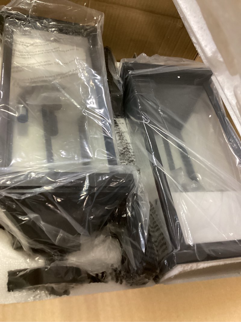 Condition photo showing Good Condition for 2-Pack Dusk to Dawn Outdoor Lighting 23 Inch Extra Large, 3-Light Modern Black Outdoor Wall Lights Exterior Lighting Fixtures, IP65 Waterproof Outdoor Lanterns Photocell Sensor, E12 Matte Black 2-Pack/Dusk to Dawn Sensor