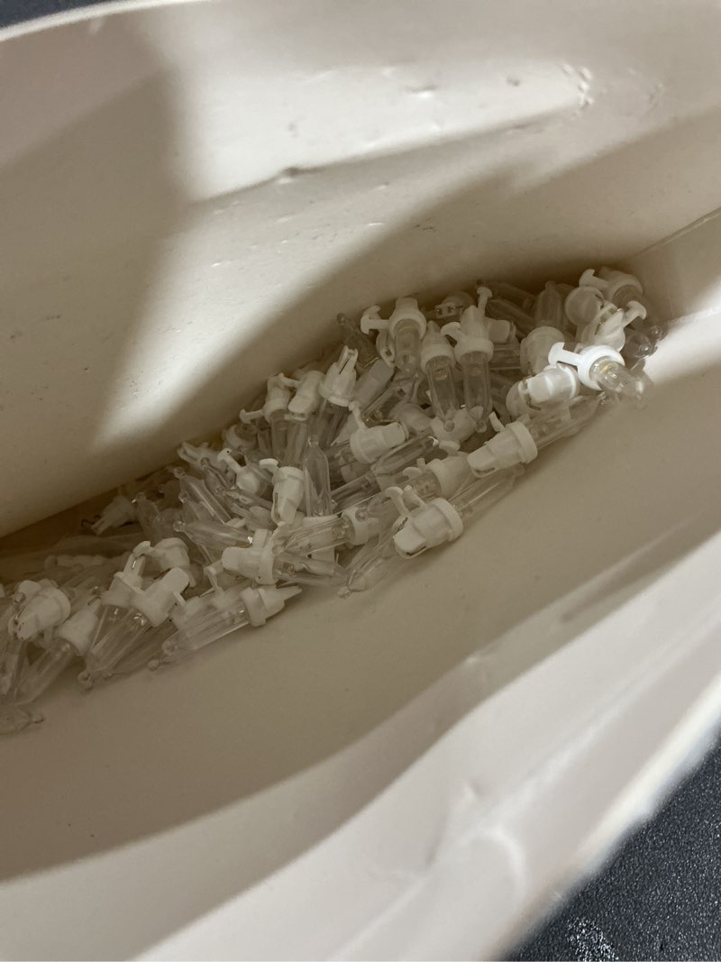 Condition photo showing New/Like New for 240 Pcs Christmas LED Replacement Bulb Mini Wide Angle LED Xmas Bulb LED Tree Light Outdoor String Light Replacement for Christmas Garden Tree Party(White Base with Warm White Bulb)