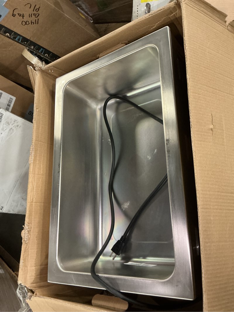 Condition photo showing As Is for Winco FW-S600 Electric Food Cooker/Warmer, 1500-watt,Stainless Steel,Medium