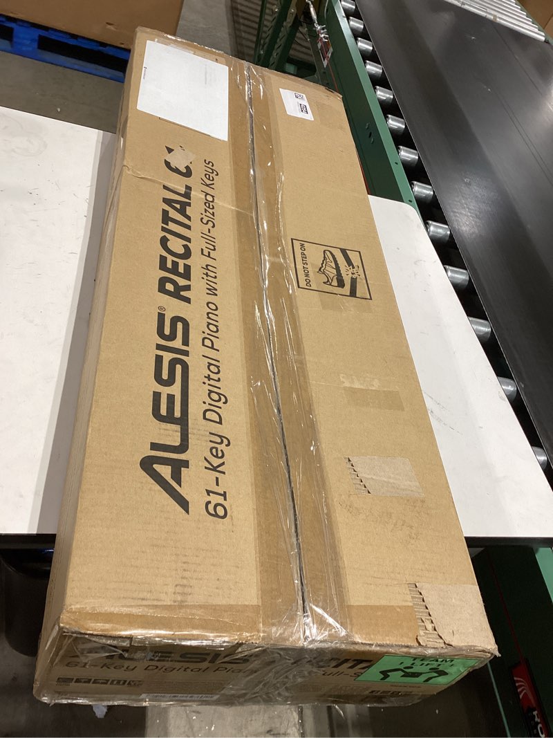 alesis recital 61 â€“ 61 key digital piano keyboard with semi weighted keys, 20w speakers, 10 voices