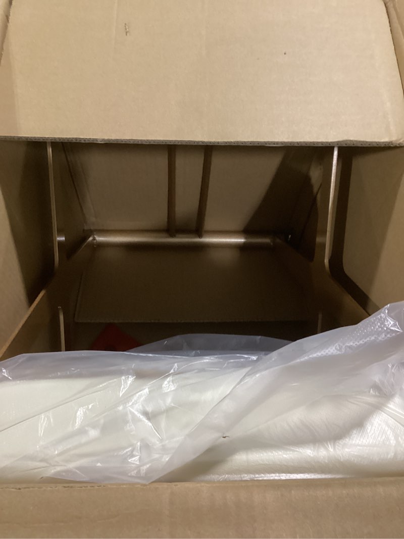 Condition photo showing Good Condition for Makeup Vanity Bench Chair - Small Backless Leather Stool - Modern Footstool with Metal X-Legs, Bathroom and Living Room Footstool - GoldOff-White PU Leather Seat