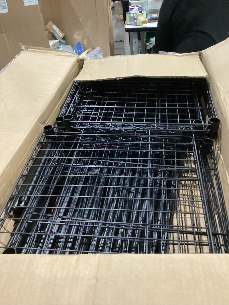 Condition photo showing Good Condition for h11 large clothing rack for hanging clothes heavy duty garment rack, freestanding wardrobe closet organizer and storage with expandable hanger rods, extendable from 7.8 to 10.8 ft, black black 5 row