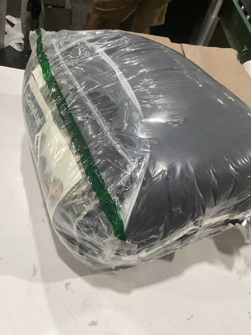 Condition photo showing As Is for cozylux king size comforter set dark grey, 7 pieces bed in a bag king comforter set with sheets, bedding set with down alternative comforter, fitted sheets, flat sheets, pillow shams and pillowcases dark grey king