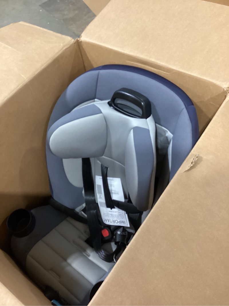 Condition photo showing New/Like New for safety 1st ellaris 3-in-1 convertible car seat, slim fit design, rear & forward-facing, 5-position headrest, 3-across fit, travel-friendly with machine-washable seat pad, london blue