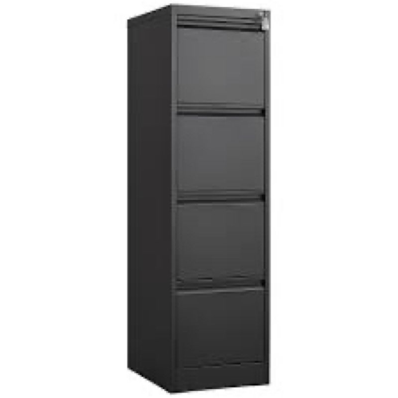 4 Drawer Vertical File Cabinet With Lock,filing Cabinet, Metal Filing Cabinet For Home Office Organizer Storage Cabinet Letter Size/a4/legal File