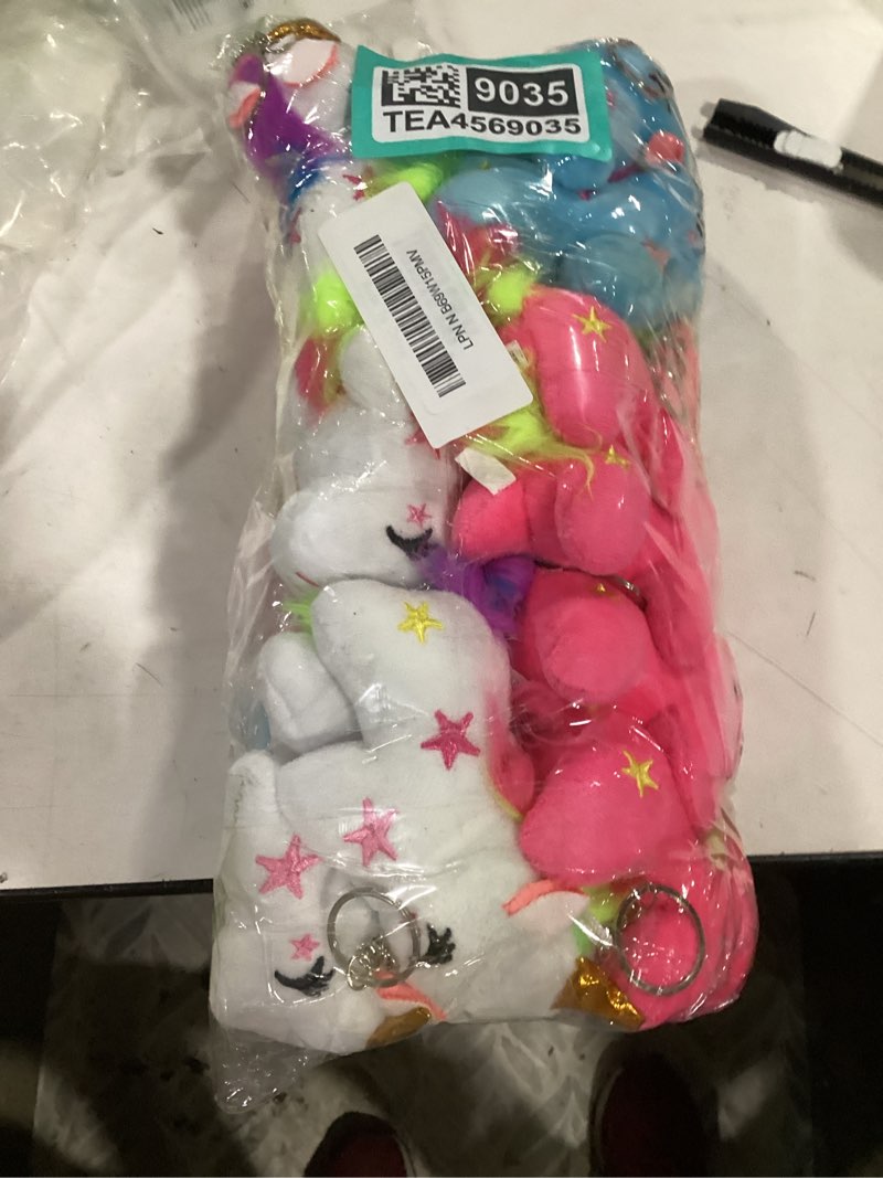 Condition photo showing New/Like New for 16 pack mini plush unicorn toys small stuffed unicorn cute plush keychain stuffed animal toys bulk for christmas birthday wedding party favors, 4 colors color style 1